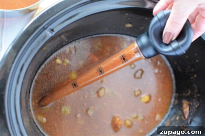 Tender Slow Cooker Eye of Round Roast 6 slow cooker gravy