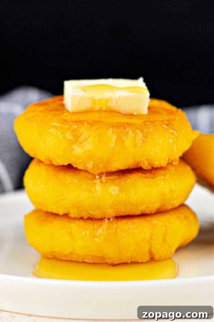 Crispy Cornbread Cakes 2 Hot Water Cornbread, golden and crispy