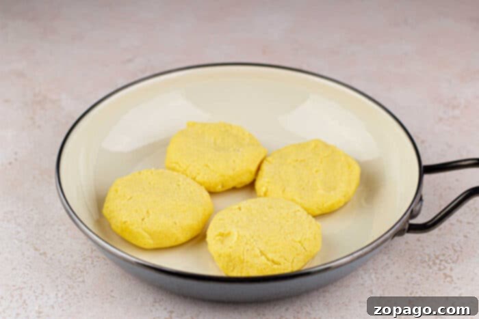 Crispy Cornbread Cakes 4 Hot Water Cornbread Recipe ingredients laid out