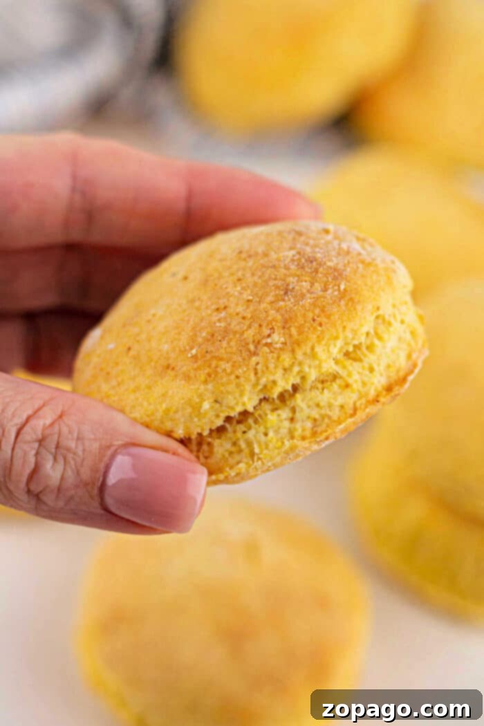 Golden Corn Biscuits 2 Biscuits with Cornmeal