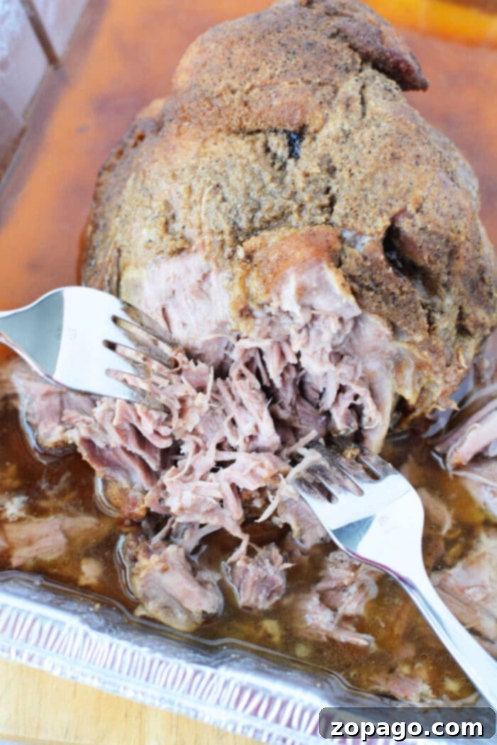Slow-Roasted Boston Butt 2 Boston Butt in Oven