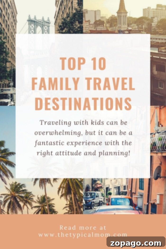 Best vacation spots for kids! Here is where you should take them while they''re still young, our top 10 favorite vacations with kids. #vacation #withkids #travel #familytravel A family enjoying a scenic outdoor adventure, embodying the spirit of memorable kid-friendly vacations.