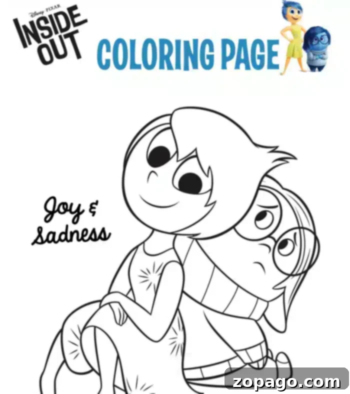 Inside Out Free Printable Coloring Pages 3 Free Inside Out Coloring Pages with all main characters
