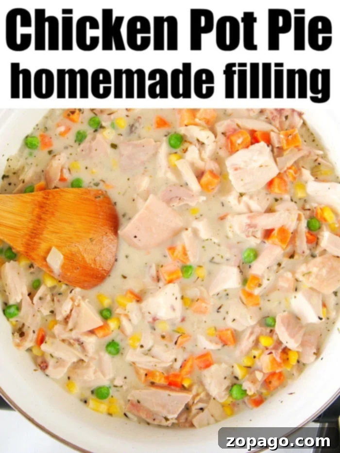 Chicken pot pie recipe you can make with shredded rotisserie chicken! Semi homemade filing that's easy to throw together for a great dinner. rotisserie chicken recipe