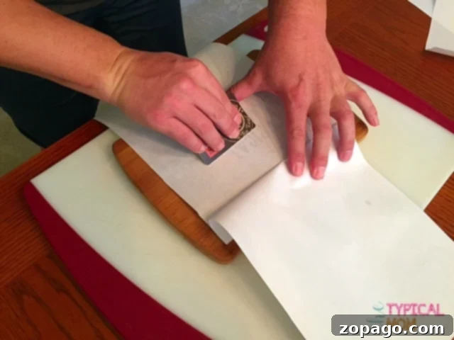 See the clear, personalized image transfer onto wood using the freezer paper printing method. A custom image successfully transferred onto a wooden surface using freezer paper.