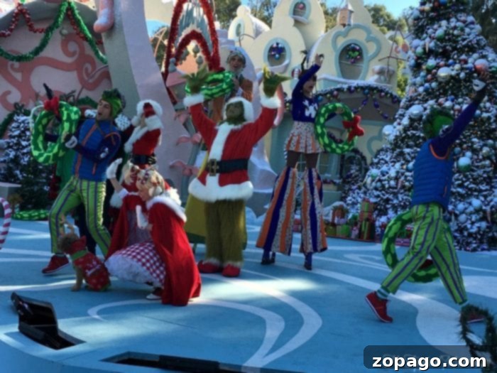The Grinch's Hollywood Yuletide Festival 3 Grinch and Max interacting with guests at Universal Studios