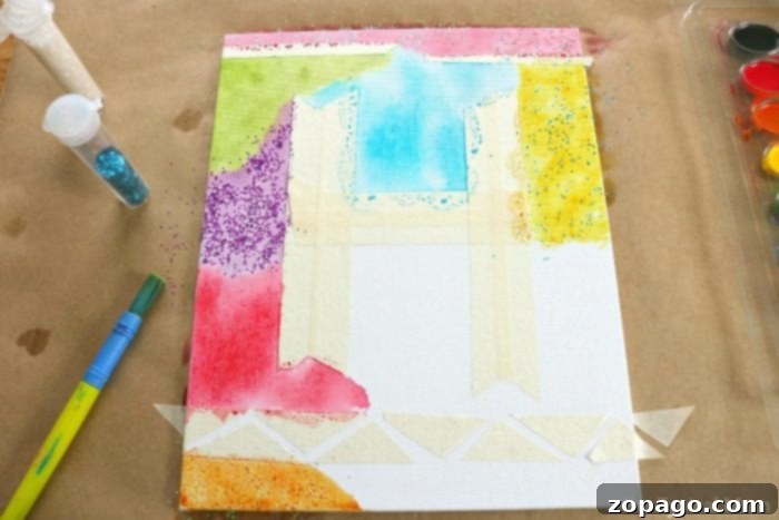 Fun Watercolor Projects for Young Artists 3 Watercolor canvas art.
