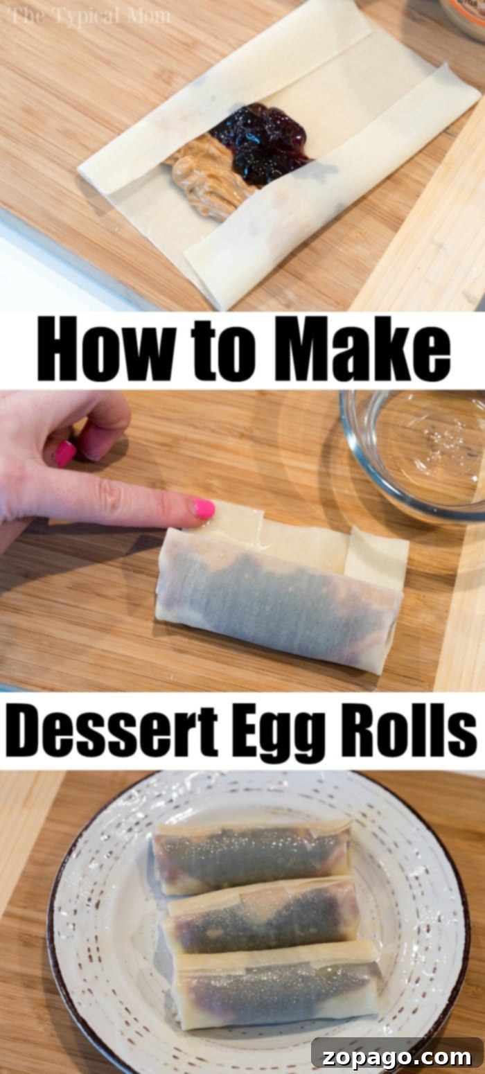 Dessert egg rolls are the best! #dessert #eggrolls #airfryer dessert egg rolls