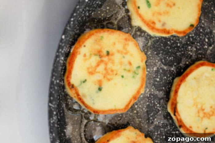 Crispy Cheesy Potato Cakes 5 Perfectly pan fried mashed potato cakes, golden and crispy.