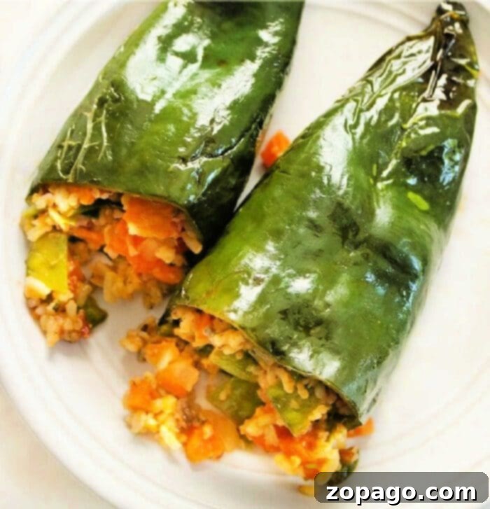 Smoky Stuffed Pepper Perfection 2 Grilled stuffed poblano peppers cooking in foil packets