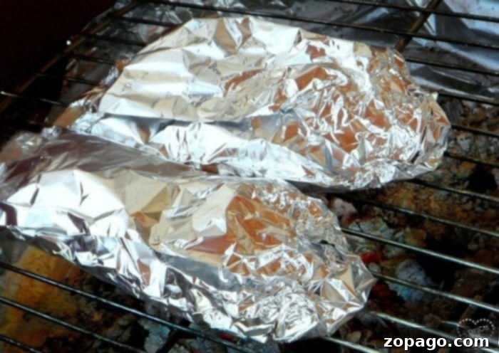 Smoky Stuffed Pepper Perfection 3 Stuffed Peppers on the Grill in Foil