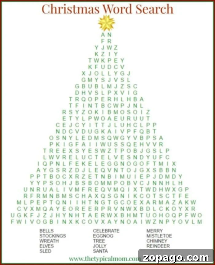 Christmas Bingo printable game you can play during the holidays or in the classroom plus tons of other holiday printables too like a word search and more. #christmasbingo #christmas #bingo #printables #free #games A festive Christmas word search puzzle, featuring a grid of letters where hidden holiday-themed words like 'SNOWMAN', 'REINDEER', 'PRESENT', 'BELLS', 'MISTLETOE', 'STAR', 'ELF', 'COOKIES', and 'TREE' can be found. The background includes decorative snowflakes and a jolly Santa hat, creating an inviting and challenging activity for the holiday season.