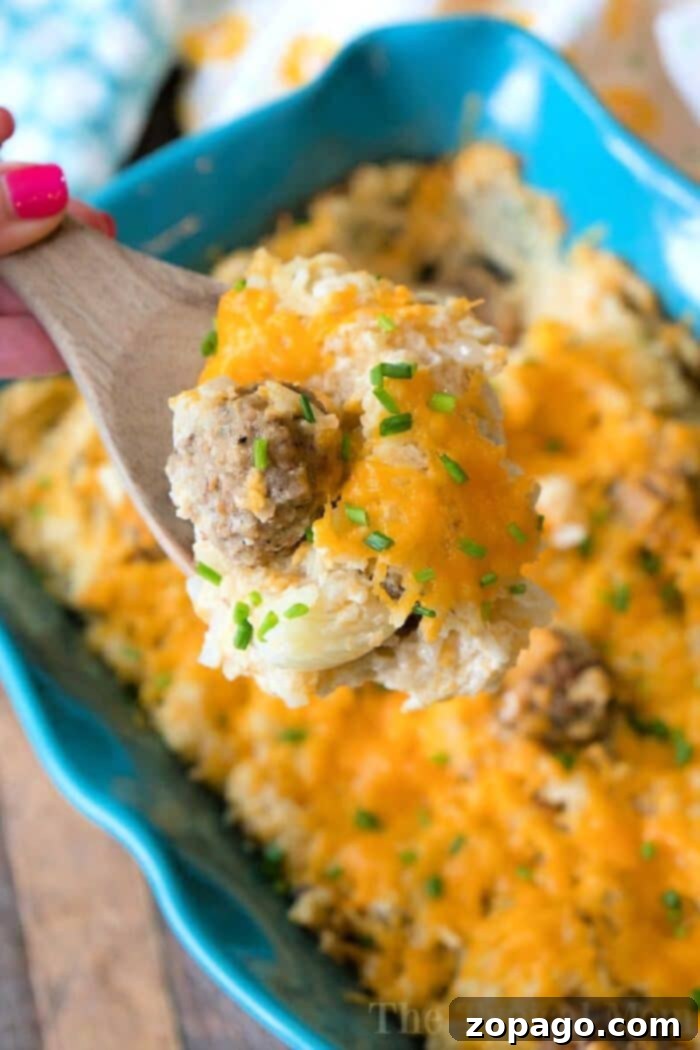 Hearty Hamburger Hash Bake 6 Hashbrown Casserole with Frozen Meatballs