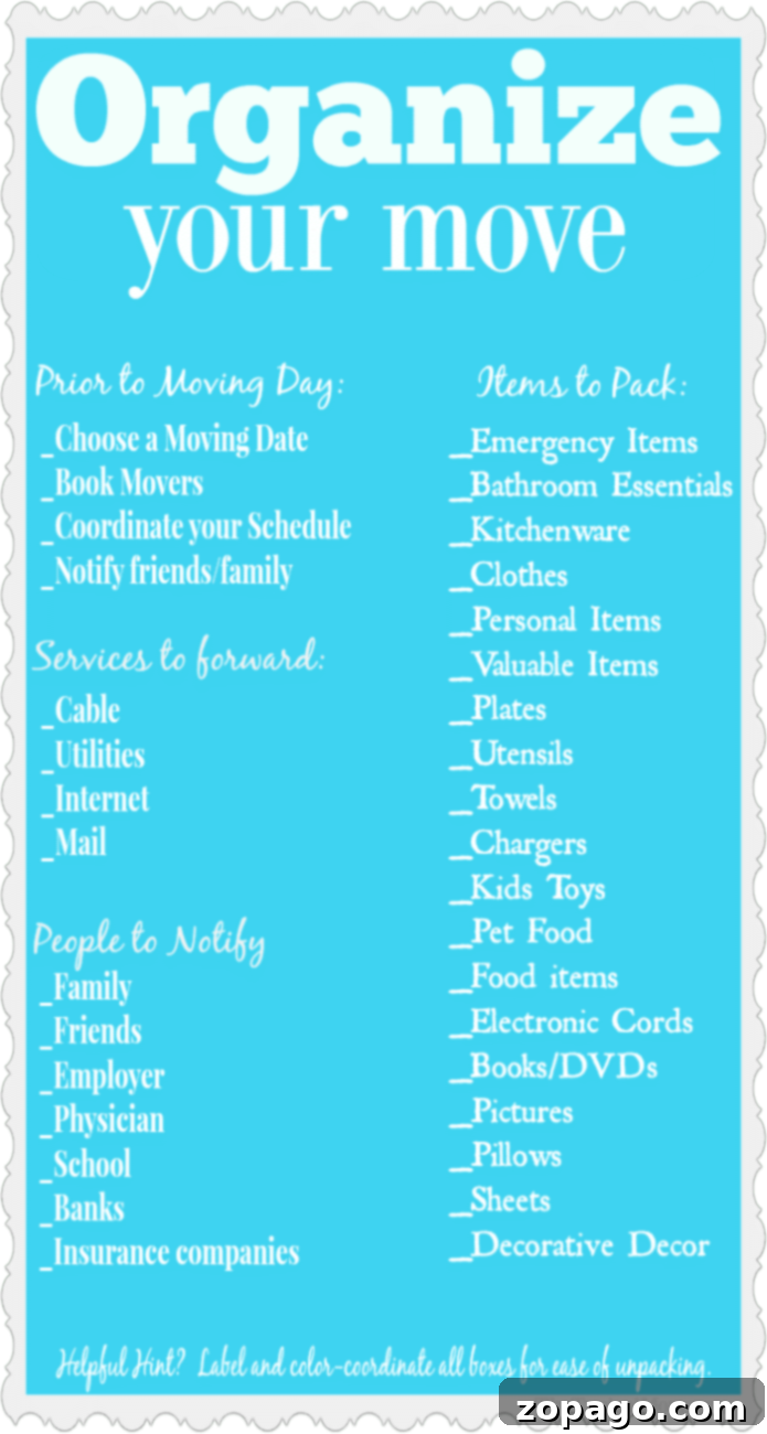 Holiday Move Survival Guide 2 Moving Home Checklist