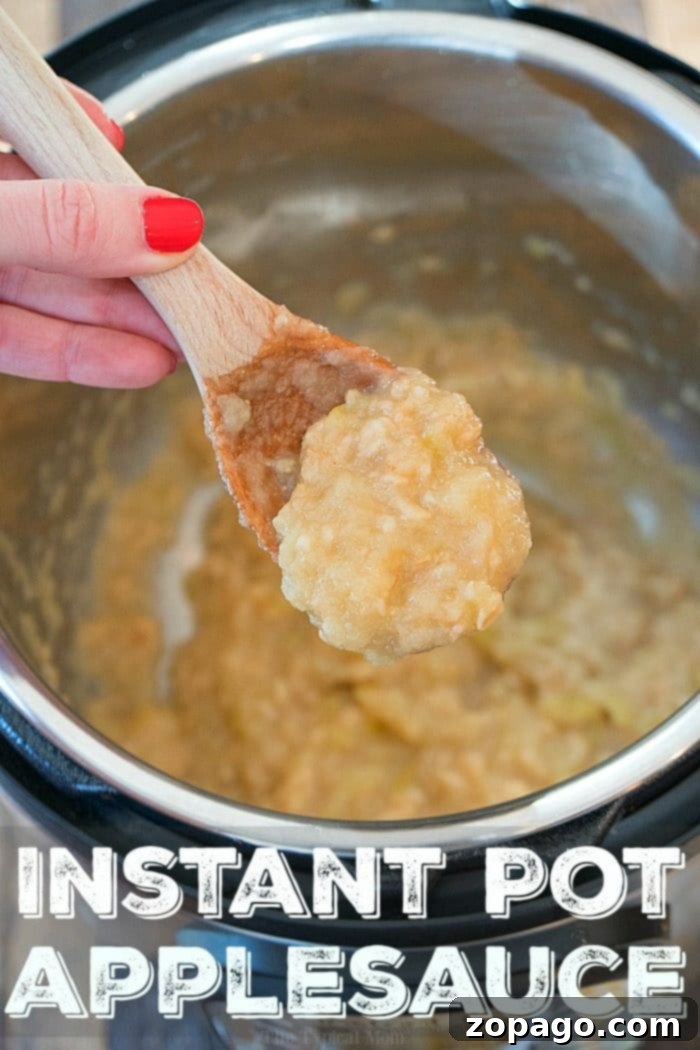 Delicious homemade pressure cooker applesauce: a wholesome, quick, and customizable snack for all ages. Close-up of freshly made pressure cooker applesauce in a serving bowl, elegantly garnished with a sprinkle of cinnamon, next to the pressure cooker itself on a rustic wooden surface.
