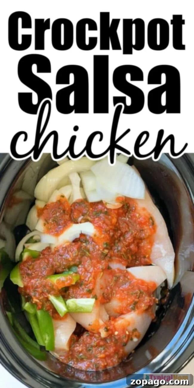 Zesty Slow Cooker Salsa Chicken 4 slow cooker salsa chicken