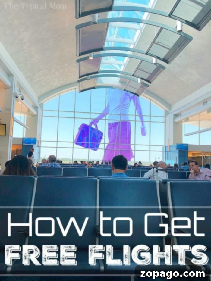 Get free airline tickets year round! We haven't paid for a flight for years using these methods here. They are easy to do and enable you to fly for free no matter where you want to go. If you want to travel for free this is what you should do to get free flights, we do it all the time. #free #travel #flights #airline #tickets #vacation Free Airline Tickets: A family walks confidently through an airport terminal, highlighting the ease of free travel.