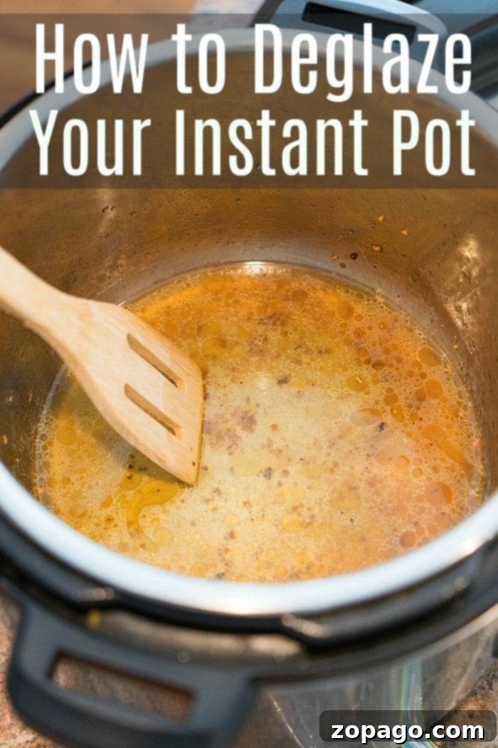 How to deglaze your Instant Pot & what to do when your Instant Pot shows the burn message! If you're new to pressure cooking we've got tips to help. #instantpot #tips #burn how to deglaze your instant pot, showing a clean bottom after deglazing