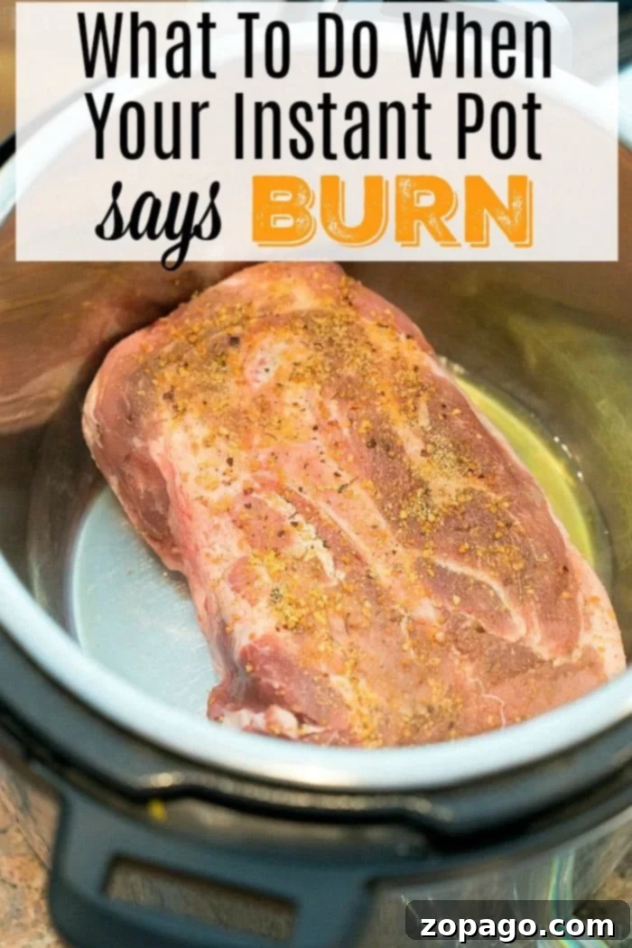 This is how to deglaze your Instant Pot & what to do when your Instant Pot shows the burn message! If you're new to pressure cooking we've got tips to help. #instantpot #tips #burn how to deglaze your instant pot, close up of the pot interior