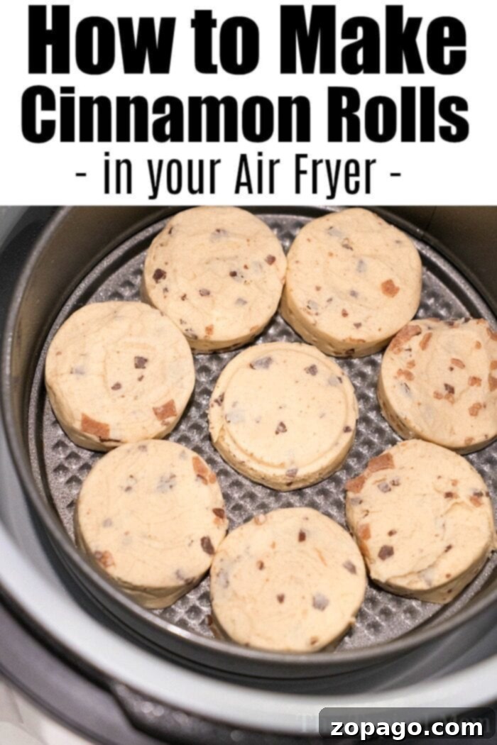 The best air fryer cinnamon rolls ever! I made these Ninja Foodi sticky buns using no yeast in just 20 minutes total and they were the best breakfast! #airfryer #airfryerrecipes #ninjafoodi #ninjafoodirecipes #cinnamonrolls #breakfast #stickybuns #thetypicalmom perfectly baked air fryer cinnamon rolls