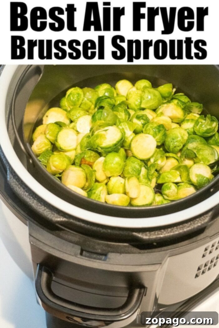 Get Perfectly Crispy Air Fryer Brussels Sprouts Every Time 5 A bowl of perfectly roasted brussels sprouts from the air fryer.