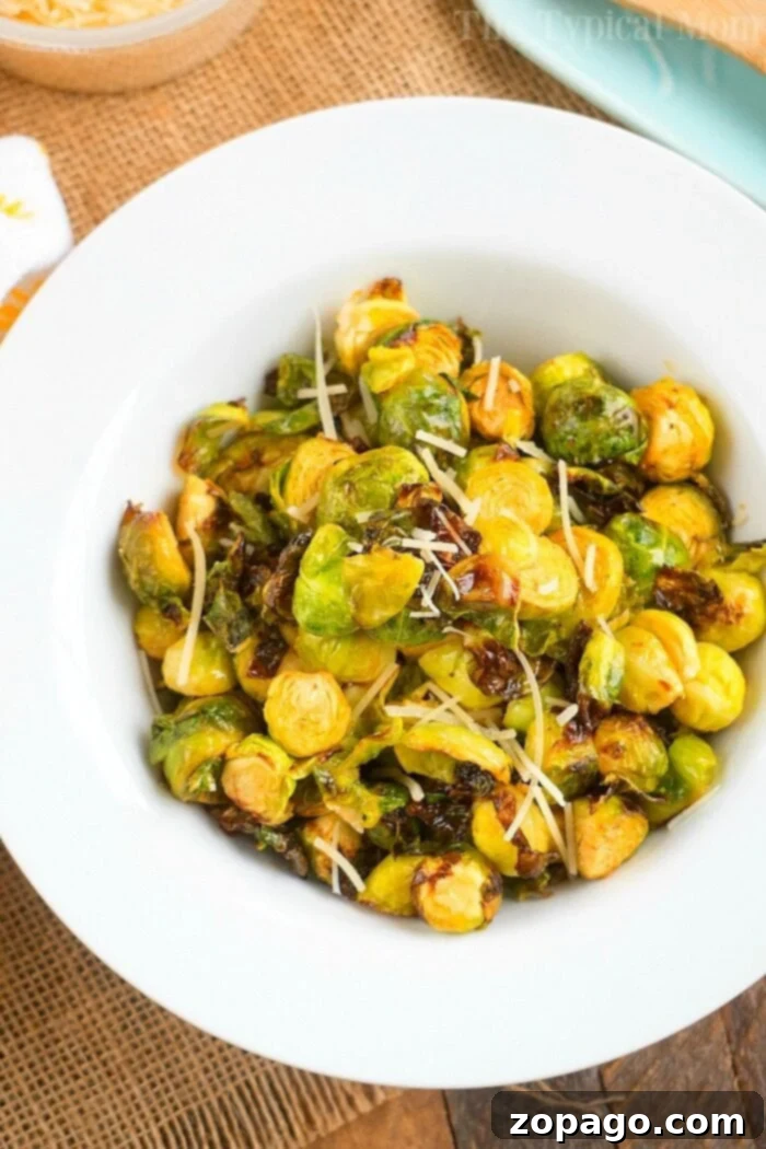Get Perfectly Crispy Air Fryer Brussels Sprouts Every Time 7 A close-up of the crispy texture of air fryer brussels sprouts.