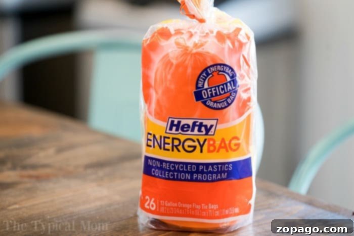 The Hefty EnergyBag Program: A New Path for Non-Recyclable Plastics Hefty EnergyBag collecting hard-to-recycle plastics