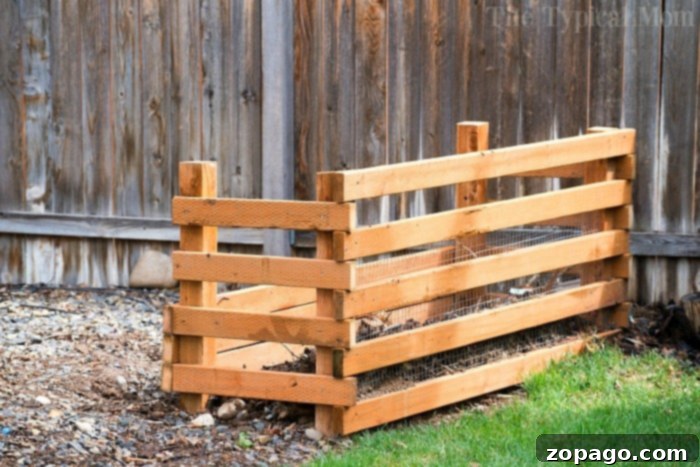 Building a compost bin for nutrient-rich soil compost-bin in a garden