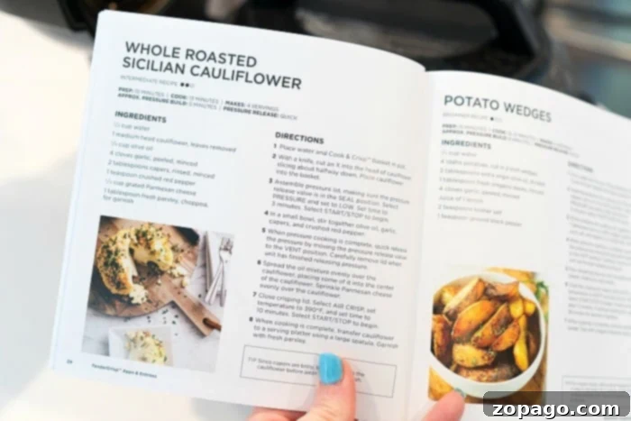 Perfect Whole Pressure Cooker Cauliflower 3 ninja foodi cauliflower