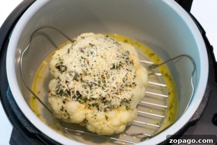 Perfect Whole Pressure Cooker Cauliflower 4 air fryer head of cauliflower