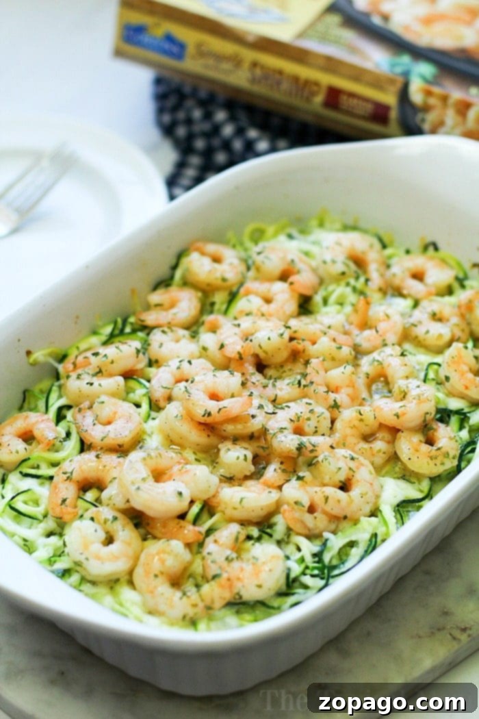 Savory Zucchini Supper Creations 6 Shrimp and Zucchini Noodles (Zoodles)