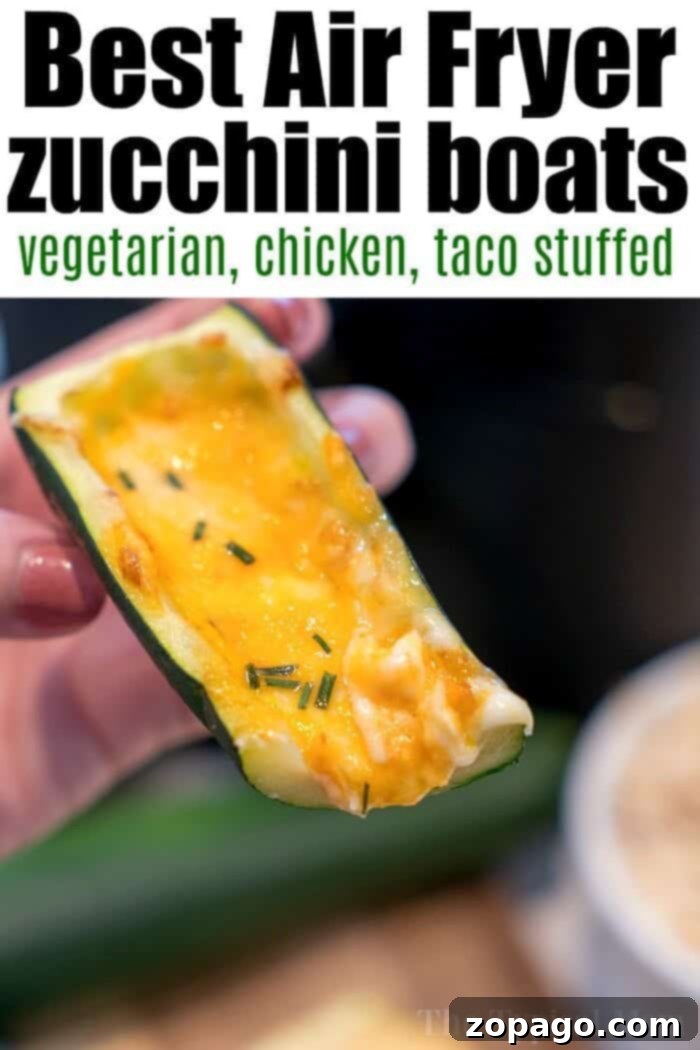 Savory Zucchini Supper Creations 9 Air Fryer Stuffed Zucchini Boats
