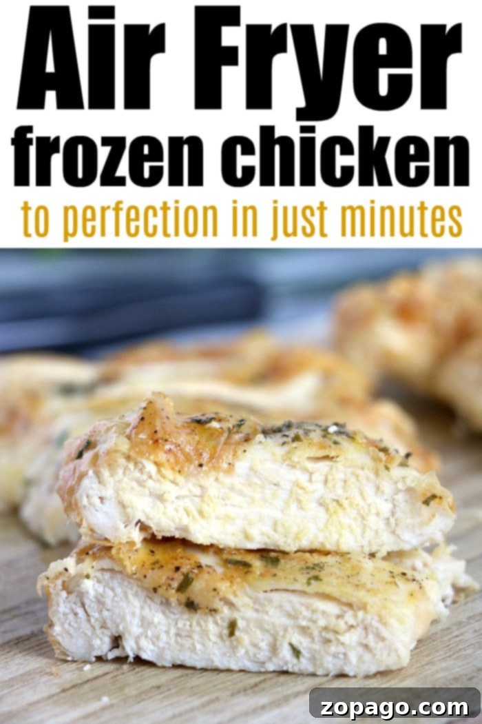 Frozen chicken in air fryer directions. #airfryer #chicken Frozen chicken cooked to perfection in an air fryer