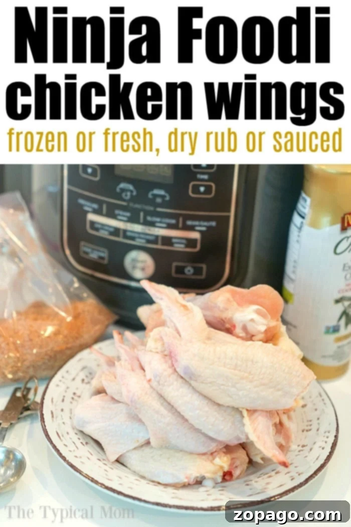 4 Ninja Foodi chicken wings recipes using frozen wings or fresh! How to get tender meat with crispy skins on the outsides without ever using your oven! ninja foodi chicken wings