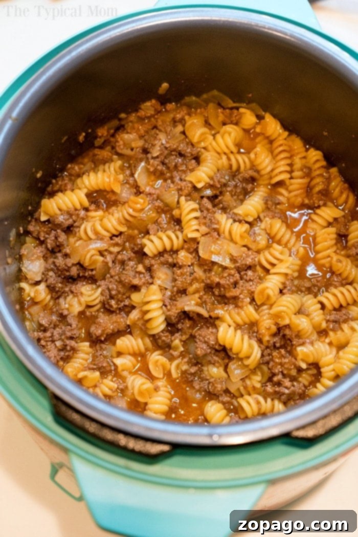 Instant Pot enchilada pasta is a creamy pasta with ground beef or sausage and all the Mexican flavors you love. Cooked in 4 minutes, you'll want seconds. enchilada casserole