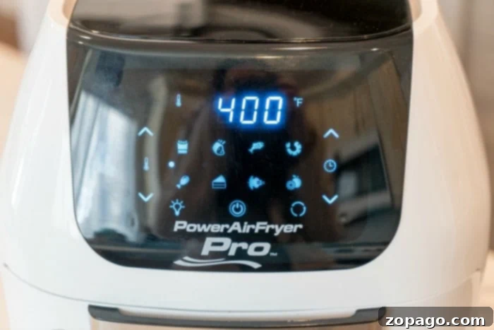 Explore the versatility of the Power Air Fryer Pro, a leading large air fryer. With its touchscreen and presets, it makes cooking delicious and healthy meals incredibly easy for everyone. #PowerAirFryer #AirFryerCooking #KitchenGadget The Power Air Fryer Pro, a versatile kitchen appliance, is ready for action. Its sleek design and multi-functional capabilities, including air frying and dehydrating, position it as a top choice for modern home cooks seeking efficiency and convenience.