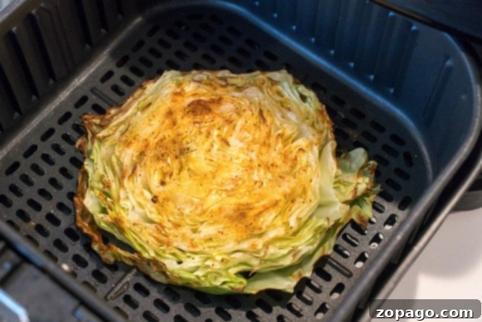 Crispy Air Fryer Cabbage 8 Golden brown air fried cabbage pieces