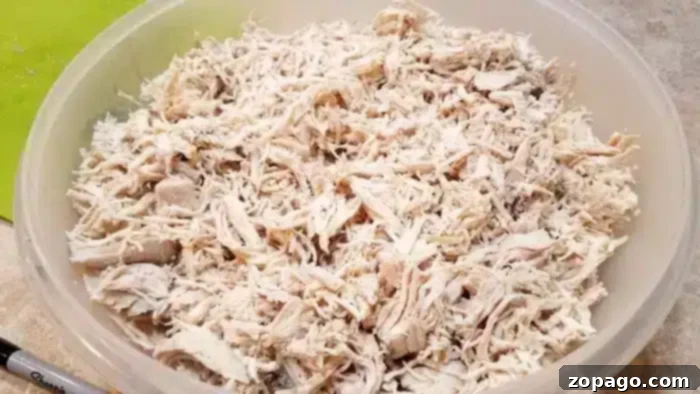 How to Poach Chicken Breast for Tender Shredded Chicken 8 boiled chicken
