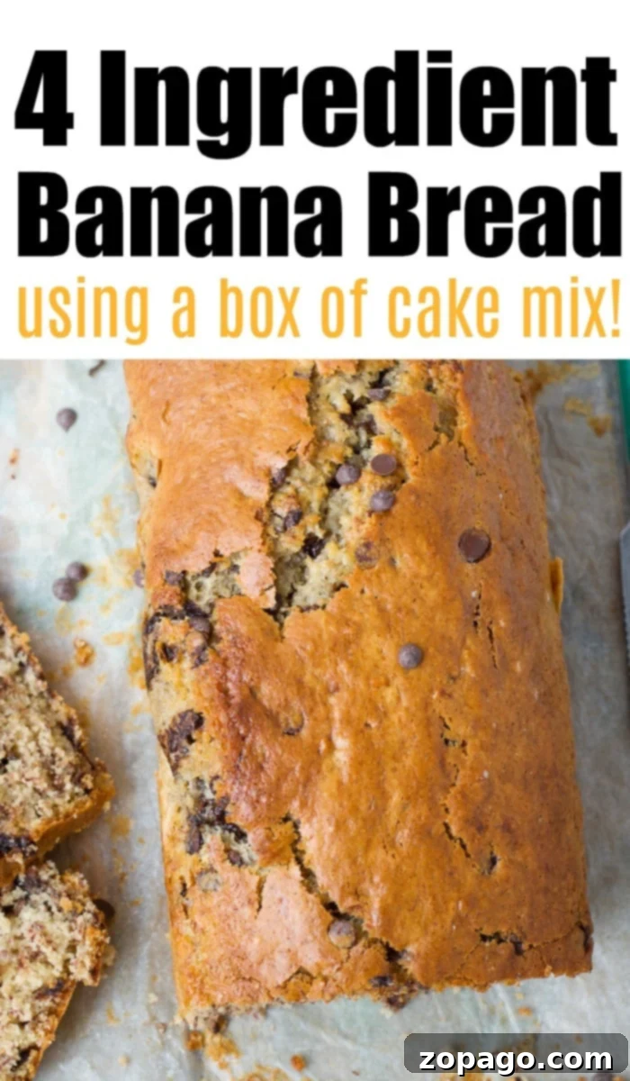 5-Ingredient Meals 3 Moist and delicious 4-ingredient banana bread loaf, baked to perfection and ready for a simple breakfast or snack.