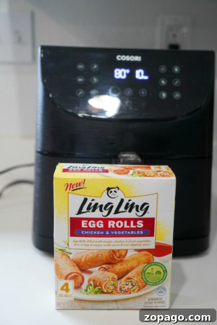 Crispy Air Fryer Frozen Egg Rolls 4 air fryer frozen egg rolls
