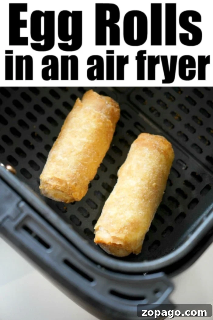 Crispy Air Fryer Frozen Egg Rolls 7 Frozen Egg Rolls in Air Fryer