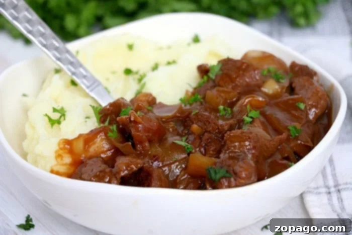 Tender Slow Cooker Beef Tips in Rich Gravy 10 beef tips recipe slow cooker