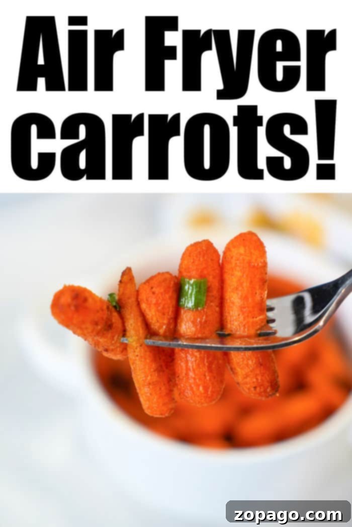 Crispy Air-Fried Carrots 2 Deliciously seasoned air fryer carrots in a basket