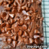 A close-up of chocolate chip pumpkin bread on a cooling rack, resembling a delectable slice of chocolate pumpkin cake.