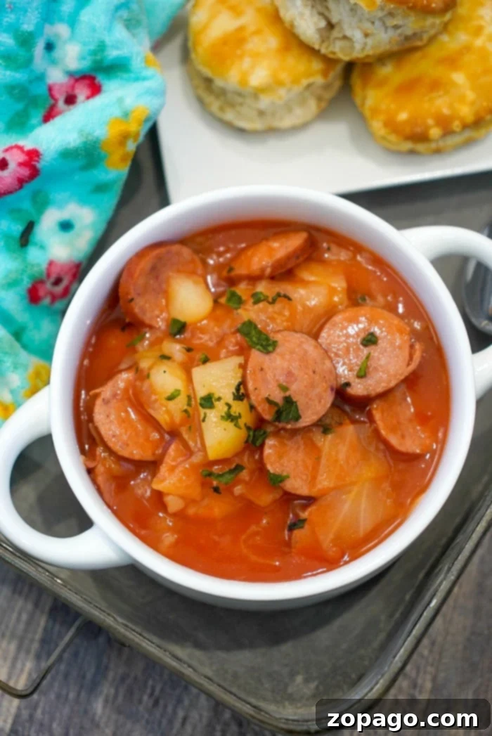 Sweet and Savory Instant Pot Mountain Dew Stew 2 Delicious Instant Pot sausage cabbage stew with Mountain Dew