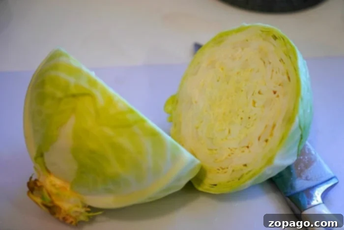 Sweet and Savory Instant Pot Mountain Dew Stew 5 Sliced cabbage prepared for a hearty Instant Pot stew