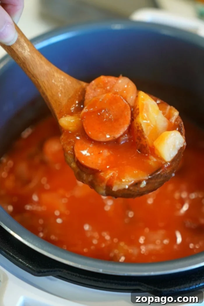Sweet and Savory Instant Pot Mountain Dew Stew 9 Finished Instant Pot stew, perfectly cooked and ready to serve