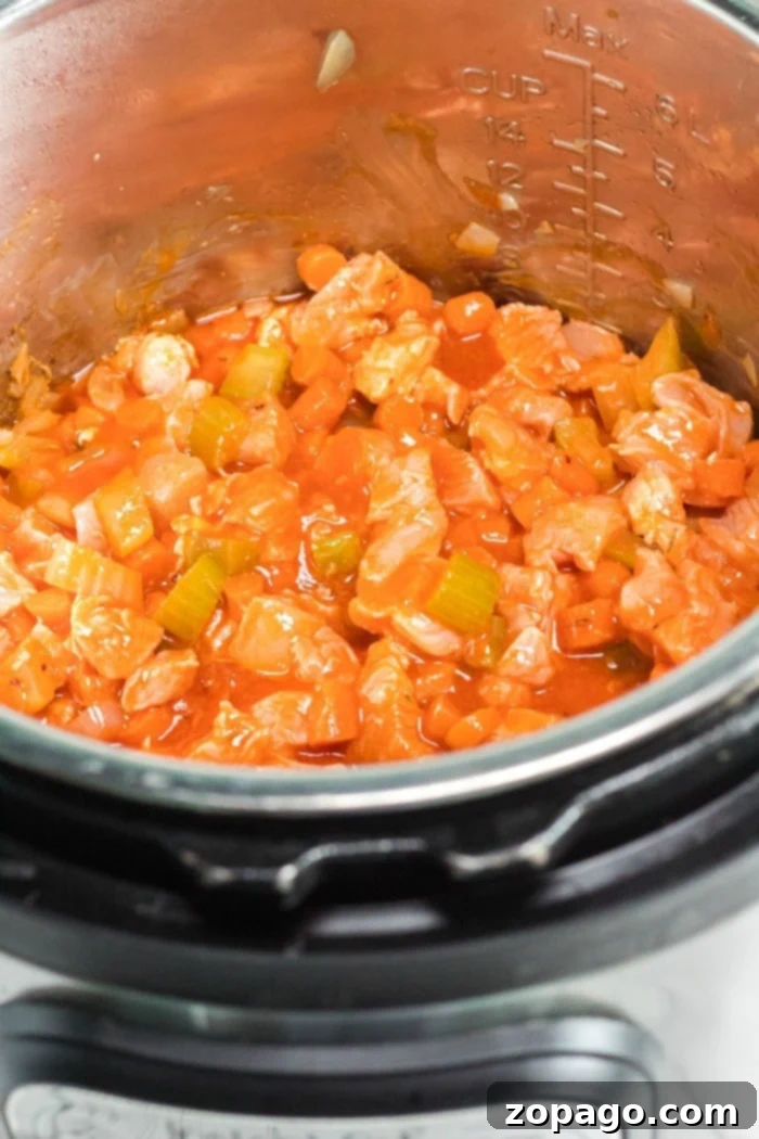 Easy Creamy Instant Pot Buffalo Chicken Soup 7 Instant Pot Buffalo Chicken, a versatile meal perfect for any occasion.