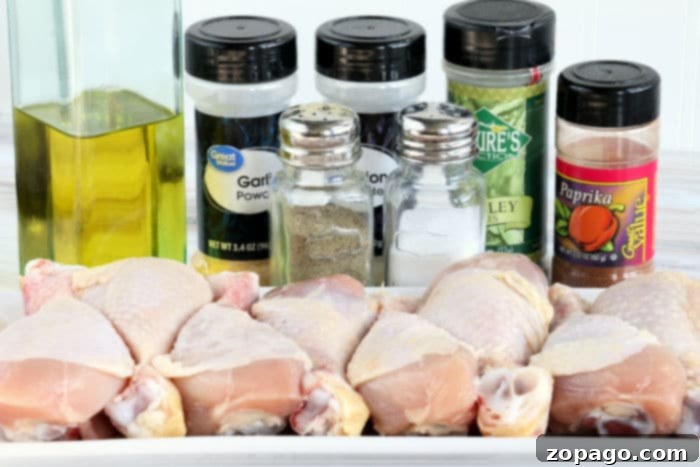 Fall-Off-The-Bone Slow Cooker Chicken Legs 4 Succulent crockpot chicken legs, seasoned and ready to be served from the slow cooker.