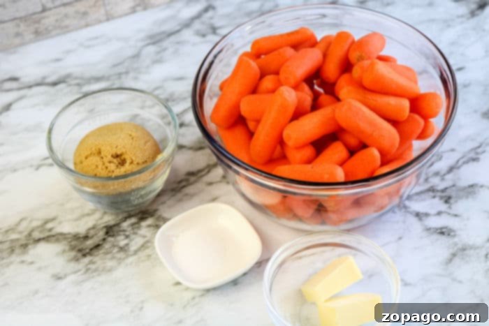 Glazed Slow Cooker Carrots 3 Slow Cooker Carrots, perfectly cooked and ready to serve, showcasing their vibrant color and glossy finish.